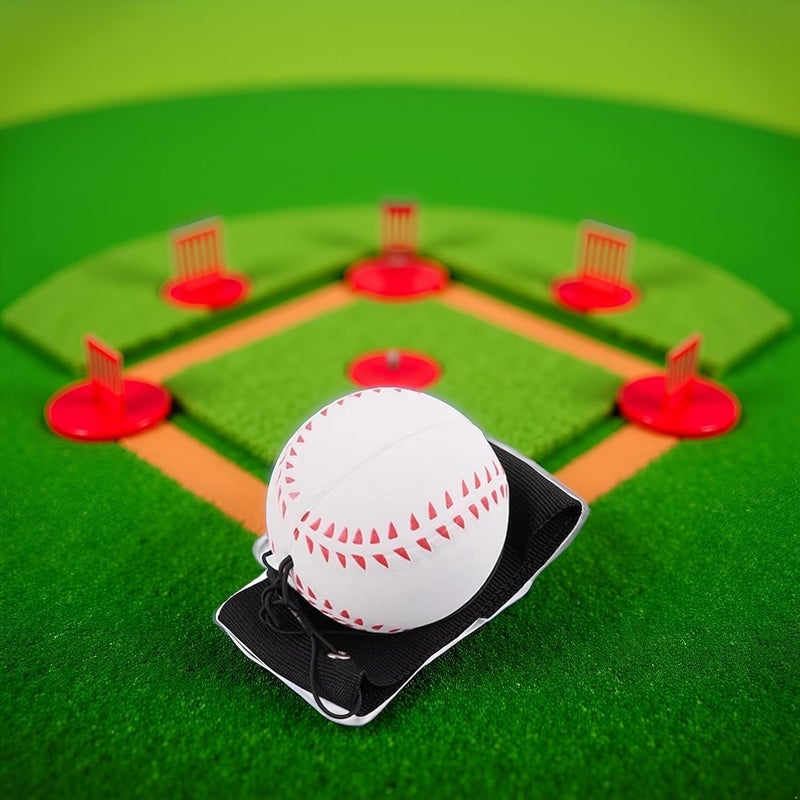 aoukoslt Wrist Return Ball, Sports Wrist Ball, Baseball On A String Rubber Rebound Wristband, Durable Elastic String Attached Rebound Balls - Image 5